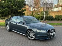 Used Audi A6 S-Line 218 HP (160 kW) 2016 Blue Sedan