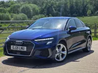 Used Audi A3 S-Line 150 HP (110 kW) 2021 Blue Sedan