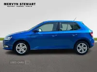 Begagnad Skoda Fabia SE 2021 Blå Halvkombi