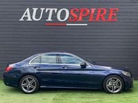 Begagnad Mercedes C220 AMG line 2018 Blå Sedan