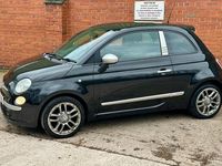 Used Fiat 500 69 HP (50 kW) 2009 Black Cabriolet