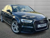 Used Audi A3 S-Line 116 HP (85 kW) 2019 Black Sedan