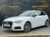 Used Audi A3 Black Edition 150 HP (110 kW) 2019 White Sedan
