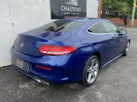Used Mercedes C220 AMG line 170 HP (125 kW) 2017 Blue Coupe