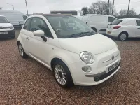 Used Fiat 500 Lounge 69 HP (50 kW) 2014 White Cabriolet