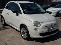 Used Fiat 500 Pop 69 HP (50 kW) 2009 White Cabriolet