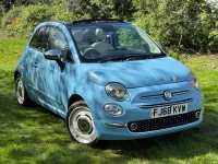 Used Fiat 500 69 HP (50 kW) 2018 Blue Cabriolet