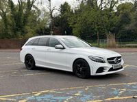 Used Mercedes C220 AMG line 2019 White Estate