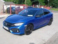 Begagnad Honda Civic Sport 126 HK (92 kW) 2018 Blå Halvkombi