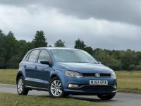 Used VW Polo SE 90 HP (66 kW) 2014 Blue Hatchback