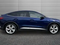 Used Audi Q4 Sportback e-tron S-Line 147 kW (201 HP) 2023 Navarra blue SUV