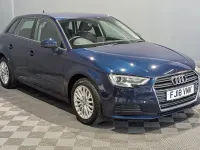 Used Audi A3 Sportback Design 116 HP (85 kW) 2018 Blue Hatchback