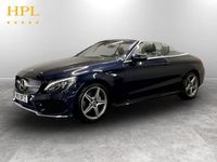 Used Mercedes C220 AMG line 170 HP (125 kW) 2019 Blue Cabriolet