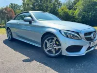 Used Mercedes C220 AMG Line Premium Plus 170 HP (125 kW) 2018 Silver Cabriolet