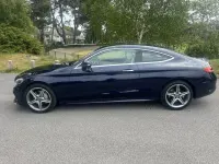 Begagnad Mercedes C220 AMG Line Premium 2017 Blå Sportkupé
