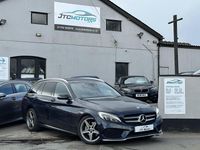Used Mercedes C220 AMG line 170 HP (125 kW) 2017 Blue Estate