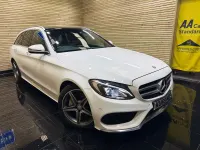Used Mercedes C250 AMG line 204 HP (150 kW) 2015 White Estate