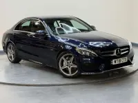 Used Mercedes C220 AMG line 170 HP (125 kW) 2018 Blue Sedan