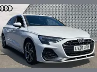 New Audi A3 S-Line 113 HP (83 kW) 2026 White Hatchback