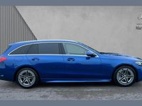 Used Mercedes C220 AMG line 200 HP (147 kW) 2023 Spectral blue metallic Estate