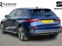 Used Audi A3 Sportback Black Edition 150 HP (110 kW) 2023 Navarra blue Hatchback