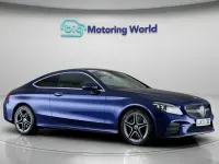 Used Mercedes C300 AMG line 258 HP (189 kW) 2020 Blue Coupe