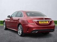 Begagnad Mercedes C220 AMG line 2016 Röd Sedan