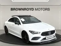 Used Mercedes CLA220 AMG Line Premium Plus 190 HP (139 kW) 2021 White Coupe