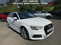 Used Audi A3 Sportback S-Line 150 HP (110 kW) 2017 White Hatchback