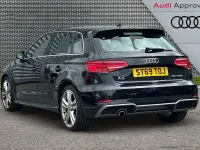Used Audi A3 S-Line 113 HP (83 kW) 2019 Black Sedan