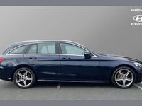 Used Mercedes C220 AMG line 168 HP (123 kW) 2018 Blue Estate