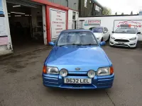 Begagnad Ford Escort Cabriolet 1986 Blå Cab