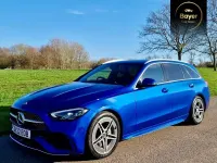 Used Mercedes C200 AMG line 204 HP (150 kW) 2022 Blue Estate