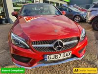 used Mercedes C250 C Class 2.1D AMG LINE PREMIUM 2d 201 BHP IN RED WITH 74