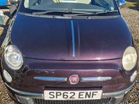 Used Fiat 500 Lounge 69 HP (50 kW) 2012 Purple Hatchback