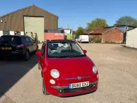 Second-hand Fiat 500 Lounge 100 CP (73 kW) 2010 Roșu Cabrio