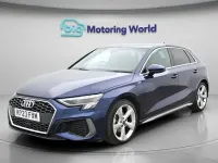 Begagnad Audi A3 Sportback S-Line 150 HK (110 kW) 2023 Blå Halvkombi