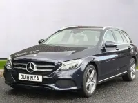 Used Mercedes C220 170 HP (125 kW) 2018 Blue Estate