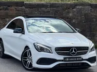 Used Mercedes CLA220 AMG line 177 HP (130 kW) 2018 White Coupe
