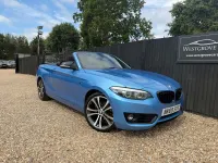 Used BMW 218 Comfort Edition 134 HP (98 kW) 2019 Blue Cabriolet