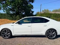 Used Skoda Superb SportlinePlus 200 HP (147 kW) 2021 White Hatchback