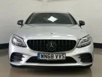 Used Mercedes C300 AMG line 258 HP (189 kW) 2018 Silver Coupe