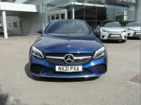 Used Mercedes C200 AMG line 180 HP (132 kW) 2021 Blue Sedan