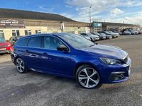 Used Peugeot 308 GT-line 130 HP (95 kW) 2019 Blue Estate
