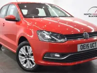 Used VW Polo SE 75 HP (55 kW) 2015 Red Hatchback