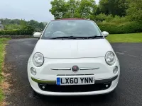 Used Fiat 500 Lounge 69 HP (50 kW) 2010 White Cabriolet