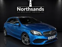Used Mercedes A200 AMG Line Premium Plus 134 HP (98 kW) 2016 Blue Hatchback