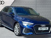 Used Audi A3 S-Line 150 HP (110 kW) 2023 Blue Sedan