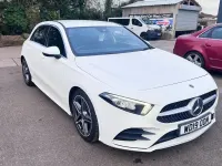 Used Mercedes A180 AMG line 136 HP (100 kW) 2019 White Hatchback