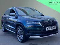 Used Skoda Karoq Scout 4x4 150 HP (110 kW) 2019 Petrol blue metallic SUV